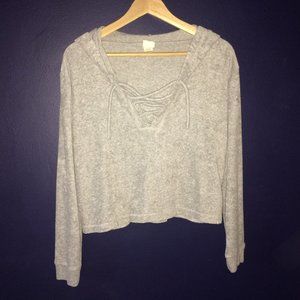 Billabong Cross String Loose Fit Hoodie Beach Cover Up